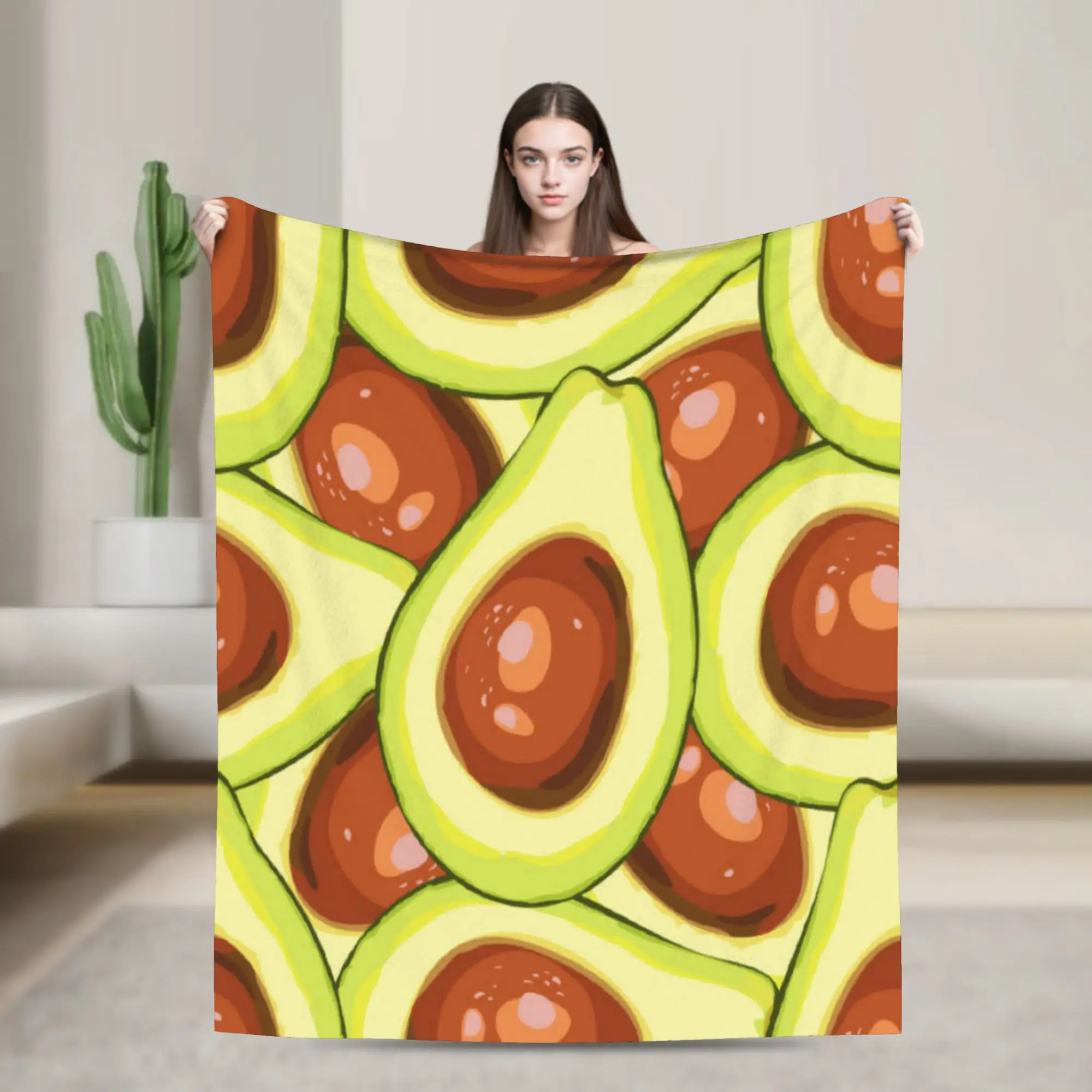 Cute Fruit Vegetable Warm Soft Blanket  Girls Boys Plush Bedding Throws Print Couch Chair Flannel Bedspread Sofa Bed Cover