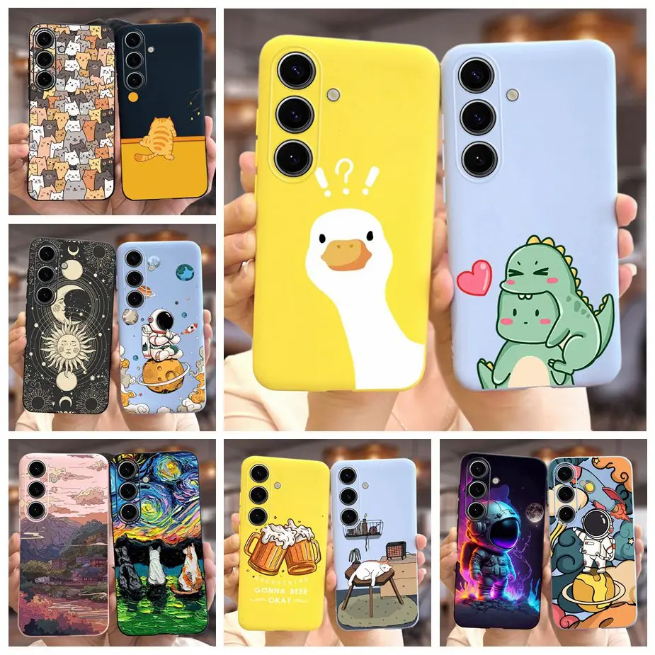 For Samsung Galaxy S24 Case SM-S921B Cute Fashion Cartoon Cover Soft Silicone Phone Cases For Samsung S24 Ultra S 24 S24+ Bumper