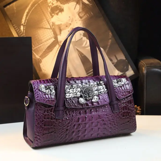 

Luxury Designer Brand New High Quality Leather Crocodile Print Handbag for Women Large Capacity Сумка Женская Free Shipping