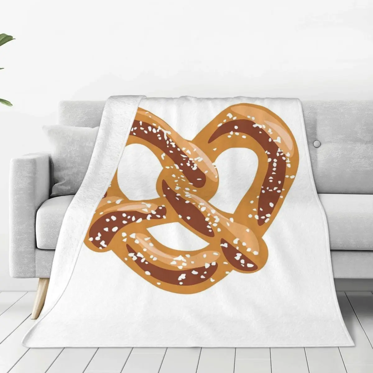 Pretzel Love Blanket Flannel Super Soft Sofa Throw Blankets For Couch Bedding Outdoor Throws Bedspread Quilt