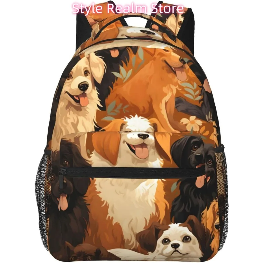 

laptop bag back to school Cute Funny Dog Lightweight Laptop Backpack Lightweight Multipurpose Travel Casual Daypack Unisex Colle