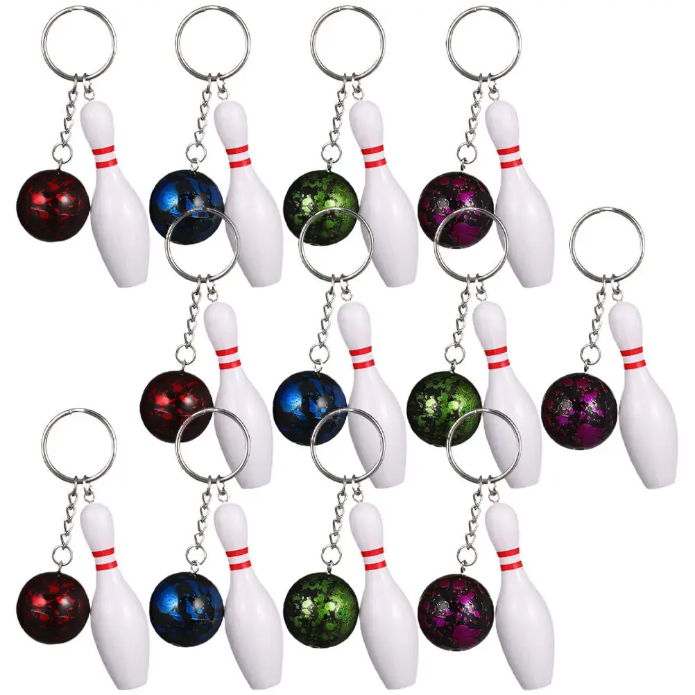 

12 Pcs Small Sports Keychains Keychain Mini Size Adorable Bag Pendant Durable Material Sports Gifts Keepsakes Team Souvenirs