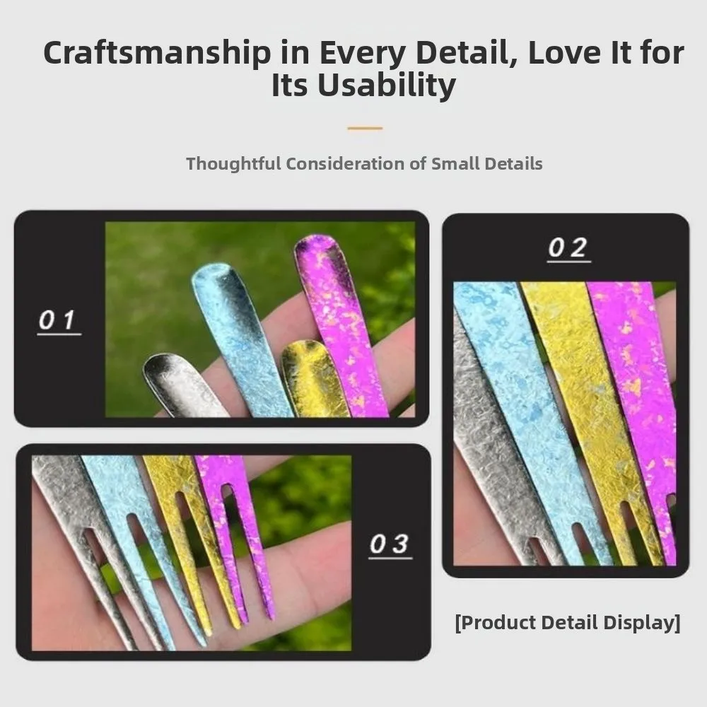 Portable Outdoor Dessert Fork Ultralight Multistyles Titanium Shovel Spoon Mini Creative Cute Lightweight Tableware