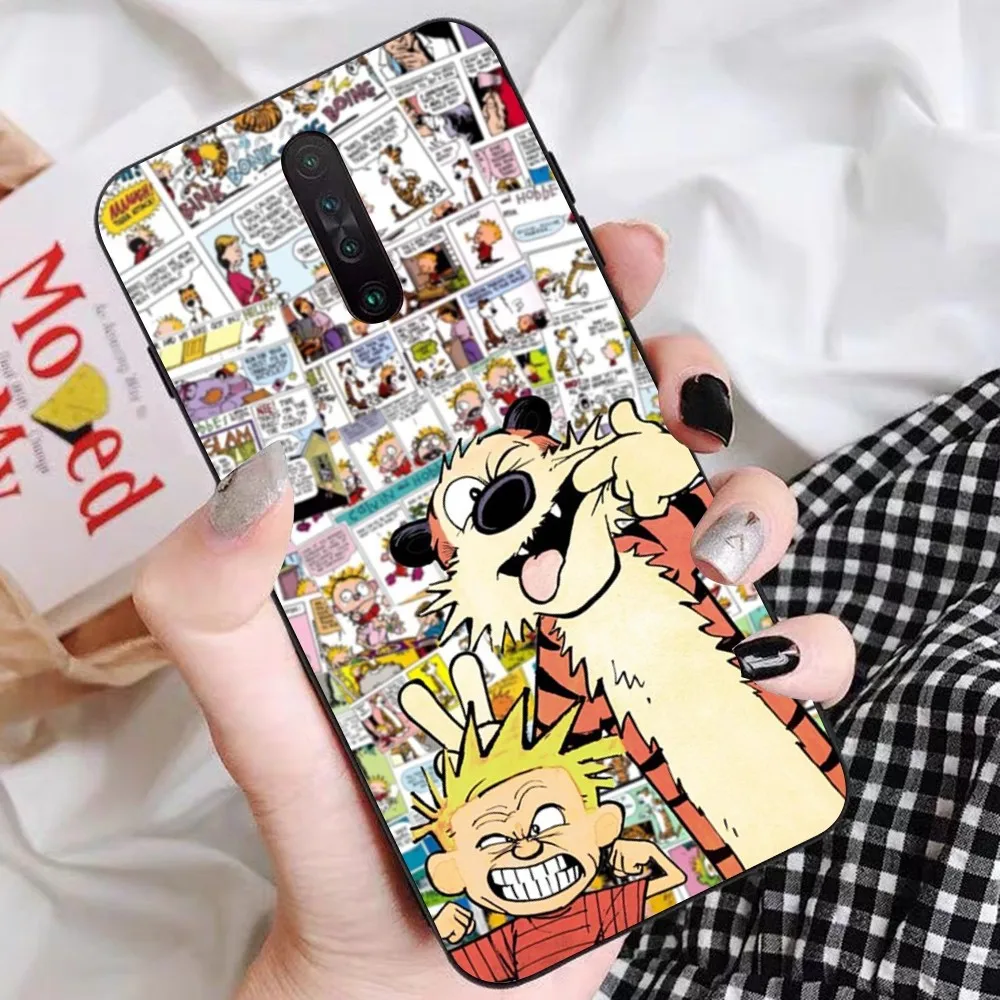 C-Calvin and H-Hobbes Mousepad For Redmi 5 6 7 8 9 10 plus pro 6 7 8 9 A GO K20 K30 K40 pro plus F3 Fundas