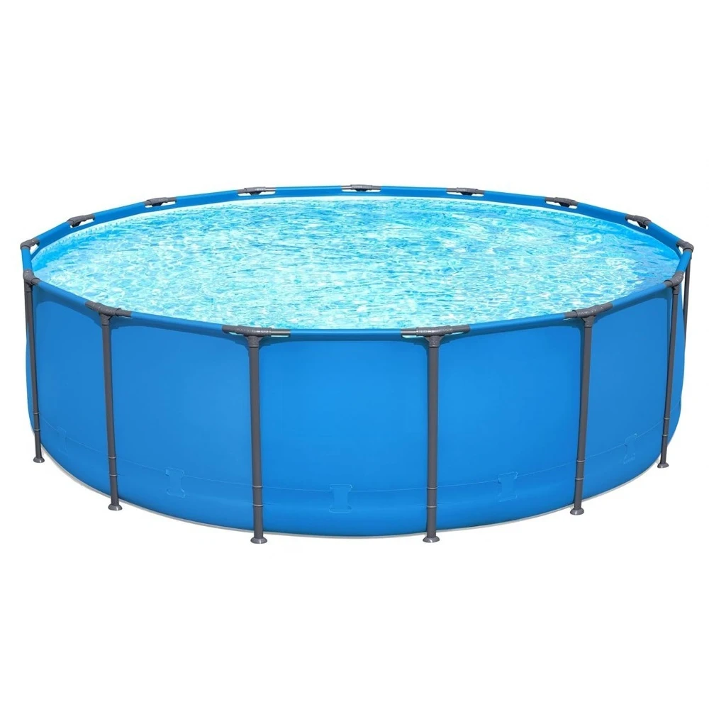 15’ X 48" Above Ground Pool, Round Metal Frame Outdoor Swimming Pool for Backyard, Blue, Pool ONLY, Customized