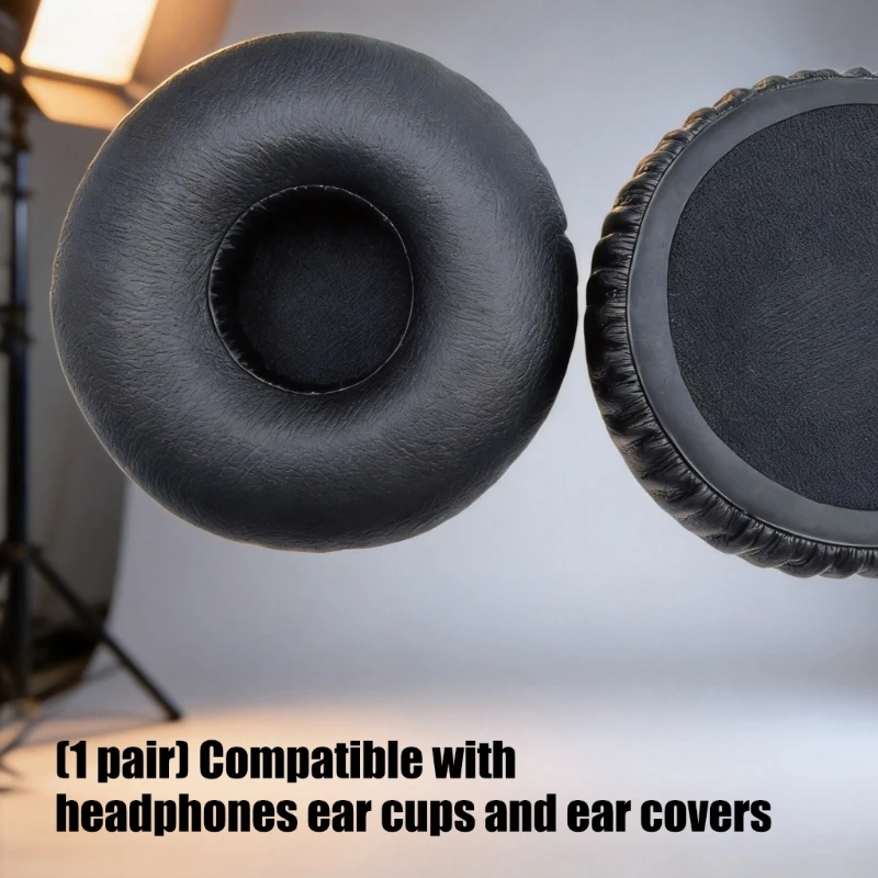 Q6PA Replacement Headphone Ear Pads for Uproar Headsets, 1Pair Black Over-Ear Cushions with Soft Padded Contact Surfaces,