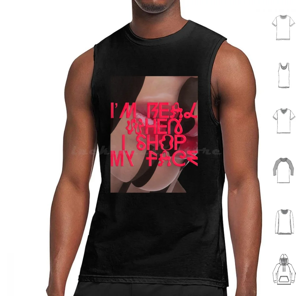 Faceshopping Hot Pink Tank Tops Print Cotton Sophie Msmsmsm Sophie Xeon Pc Music Sophie Msmsmsm Xeon Un Insides Oil Pearls