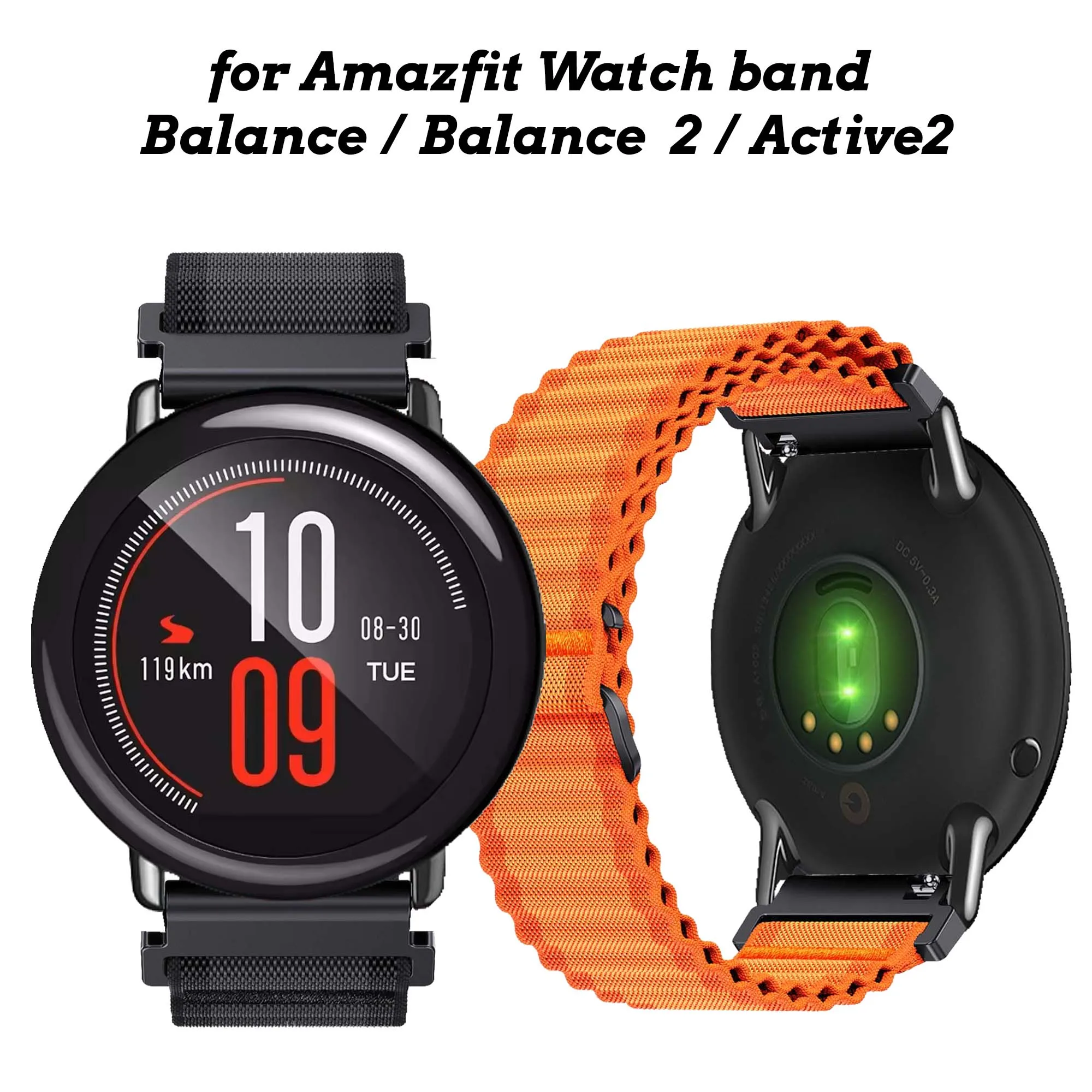 

Ocean Nylon Elastic Woven Watch Strap 20/22mm For Amazfit GTS 4/2/2e/3/GTS2 Mini/GTR/4/3/Pro/GTR2/42mm/stratos