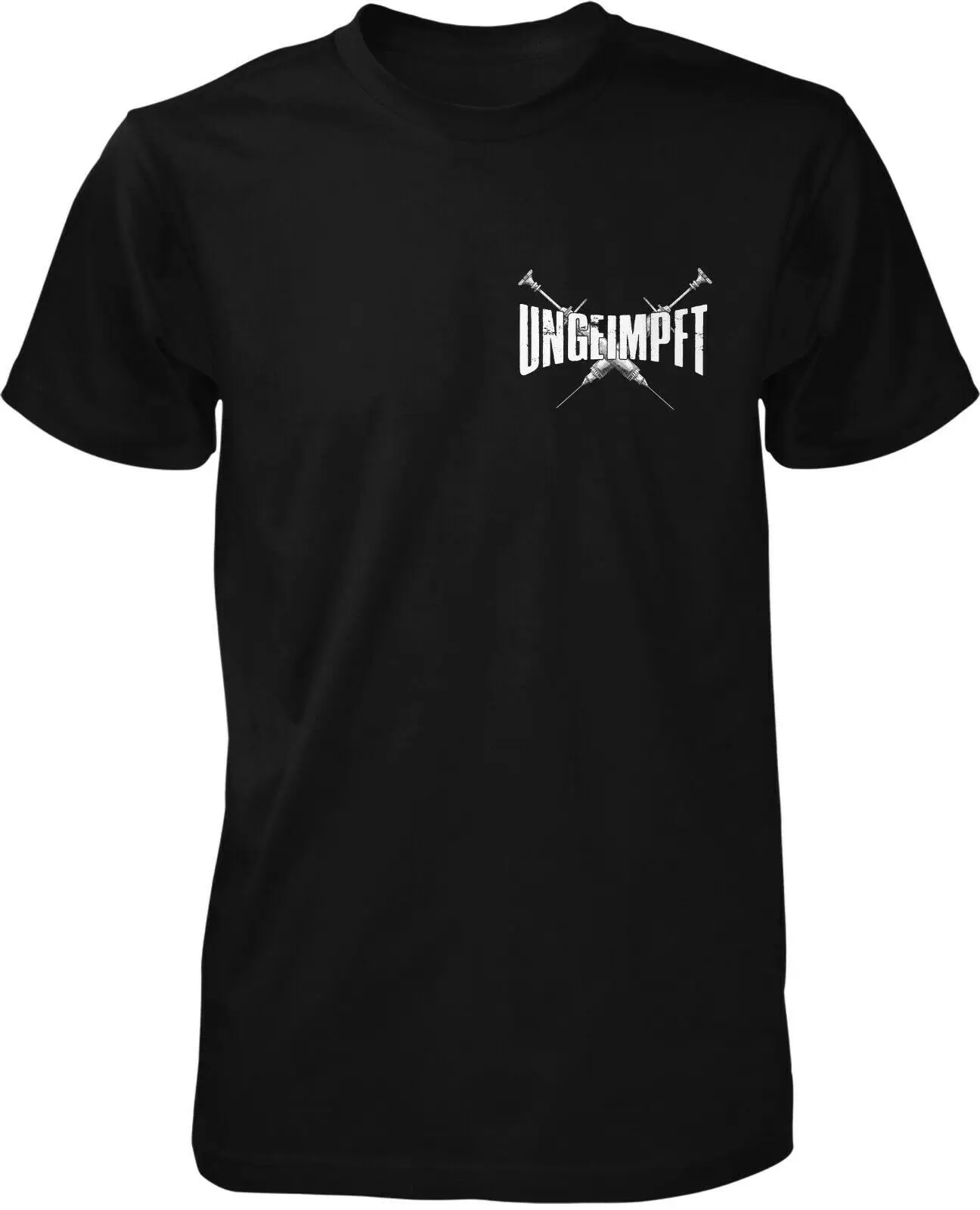UNGEIMPFT Abschaum Der Gesellschaft Tshirt | Impfgegner | 2 sides Printed Men\'s 100% Cotton Casual T-shirts Loose Top Size S-3XL