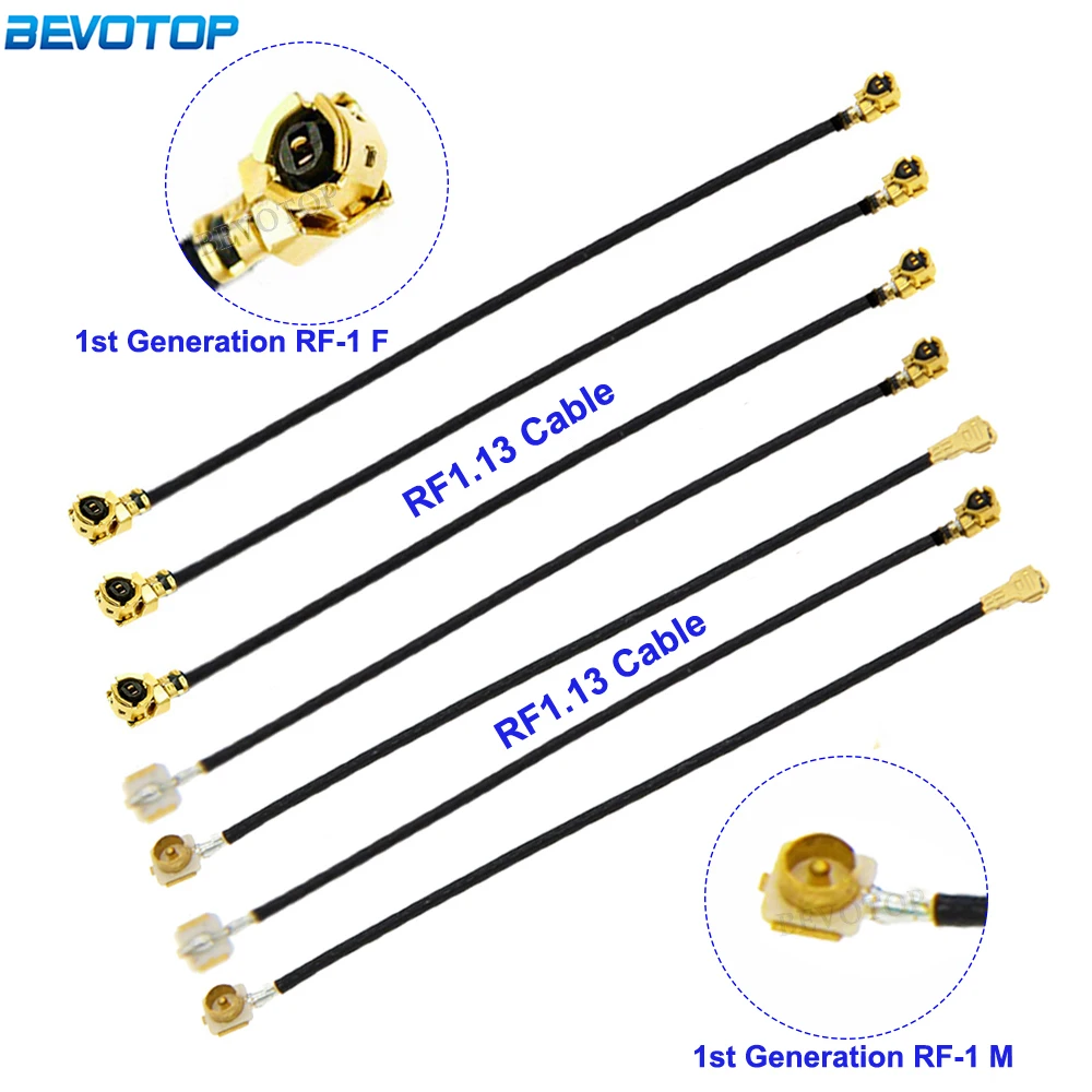 5 Pçs/lote RF113 U.FL IPX-1 Fêmea para IPX-1 Macho/Fêmea RF1.13 Pigtail Jumper RF Coaxial WIFI Antena Cabo de Extensão 10 CM-50 CM