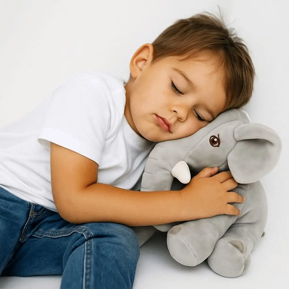 Stuffed Animals Elephant Throw Pillow Sofa Decorative Stuffed Elephant Back Cushion Sleeping Doll Elephant Doll Baby Infants