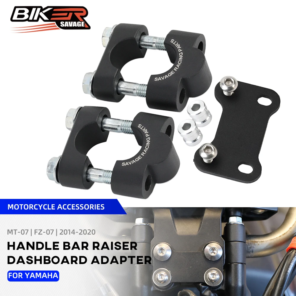 

MT07 FZ07 Handlebar Riser Adapter For YAMAHA MT-07 FZ-07 MT FZ 07 2014-2020 Motorcycle Accessories Handle Bar Mount Clamp Risers