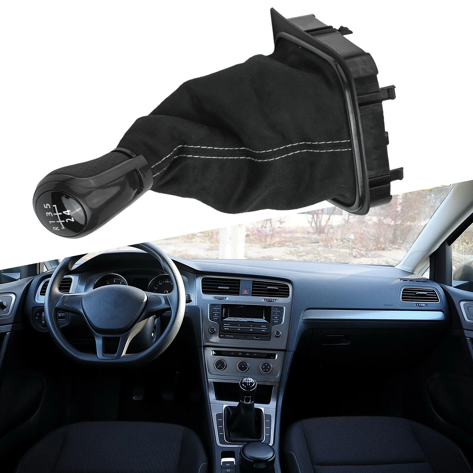 

Driver Control Enhancement Manual Transmission Shift Cover BLACK Easy Installation Shift Lever Stylish Upgrade