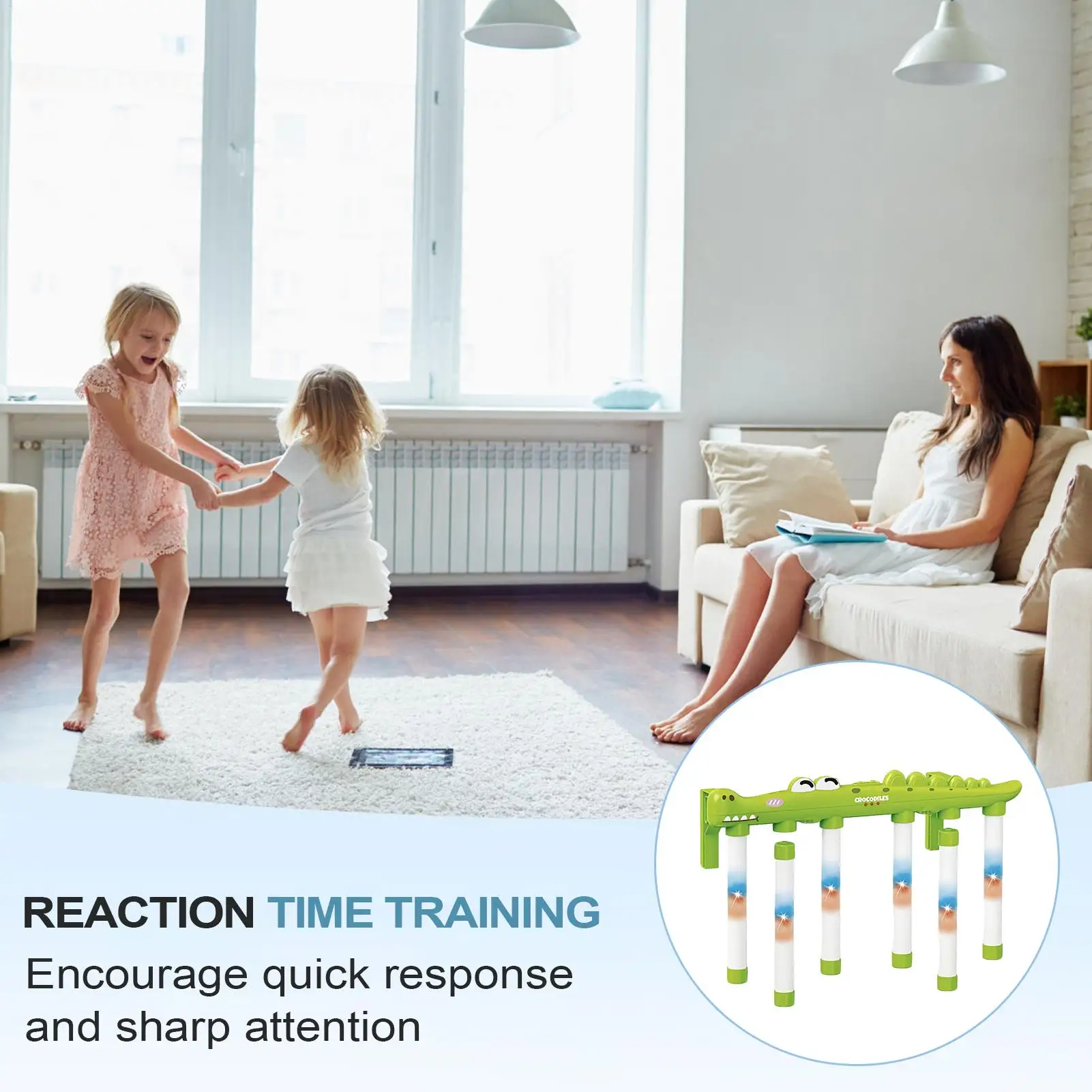 Gra z pałeczką reakcyjną Trening koordynacji ręka-oko Gra reakcyjna 3 Regulowane prędkości Trening reakcji Zabawki Interaktywne Sporty