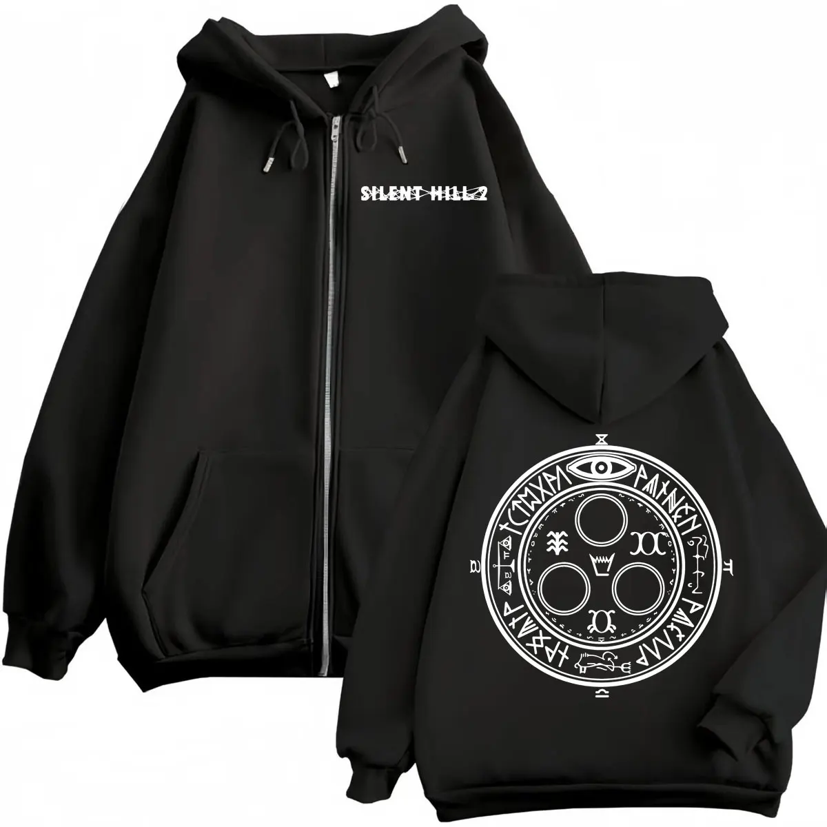 Limited Silent Hill 2 Game Print Zipper Hoodies High Quality Fashion Zip Up Pullovers Men Women Casual Long Sleeve Sweatshirts