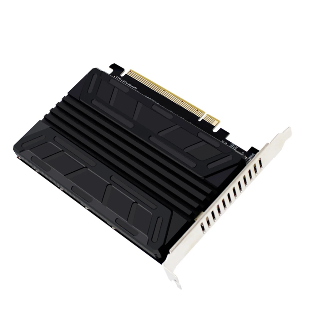 

M.2 NVMe SSD в PCIE X16M Key Жесткий диск Конвертер-считыватель 4-портовый разъемный адаптер расширения массива карт Материнская плата