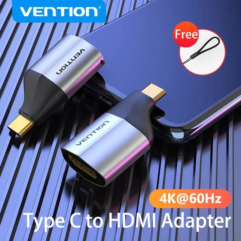 Vention Adapter USB C do HDMI 2.0 Kabel USB typu C HDMI Konwerter 4K do MacBooka Samsung S10/S9 Huawei P40 Xiaomi Kabel HDMI