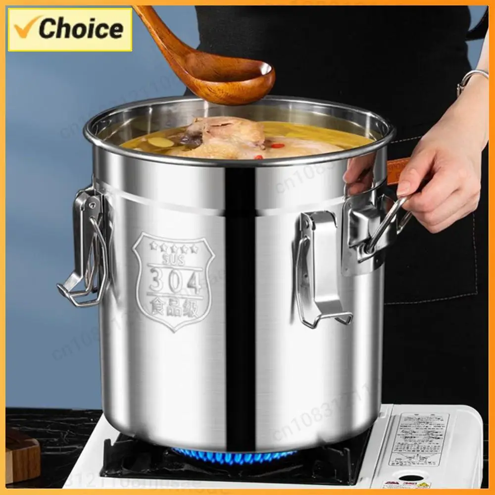 

Герметичный контейнер из нержавеющей стали 6/12/21/33 л с крышкой-запором для хранения продуктов, масла, сахара, молока для дома, кухни, бара, ресторанов