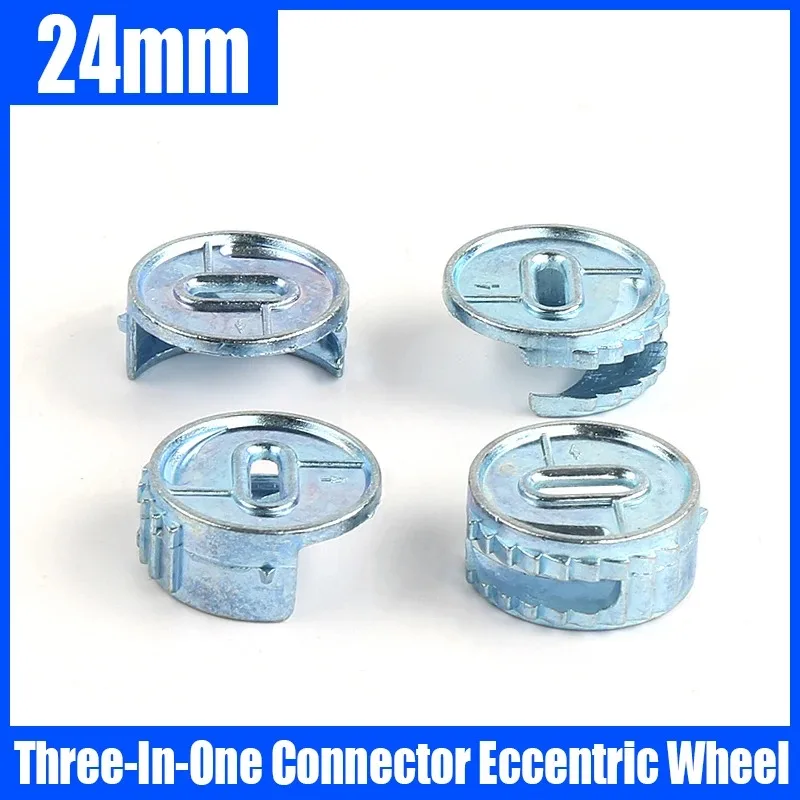 20Pcs Furniture 3 in 1 Eccentric Wheel Connectors Cabinet Drawer Lock Nuts Fasteners