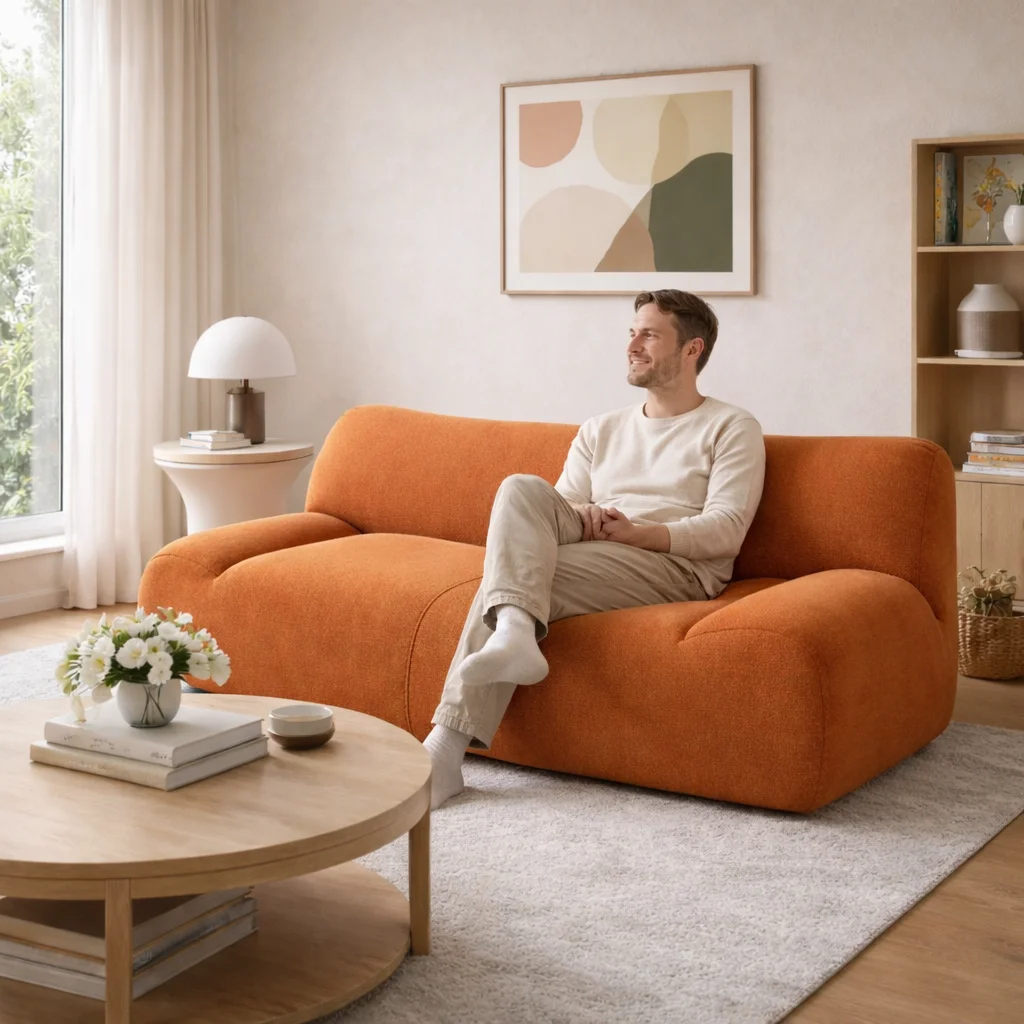 

#2 Three Seater Compressor Vacuum-Compressed Bonless Sofa Sample in a Box for Living Room