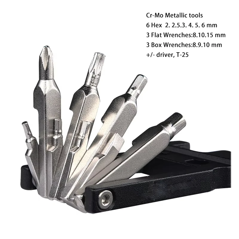 OFFBONDAGE Mountain Bicycle Tools Sets Bike Bicycle Repair Tools Kit Hex Spoke Wrench Mountain Cycle Screwdriver Tool 16 In 1 view 6