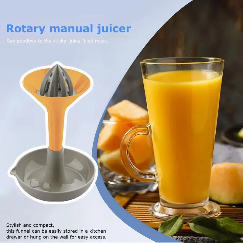 Fruit Squeezer Kitchen Rotary Orange Hand Press Multifunctional Rotation Press Reamer Hand Press Fruit Juicer For Citrus Lemon