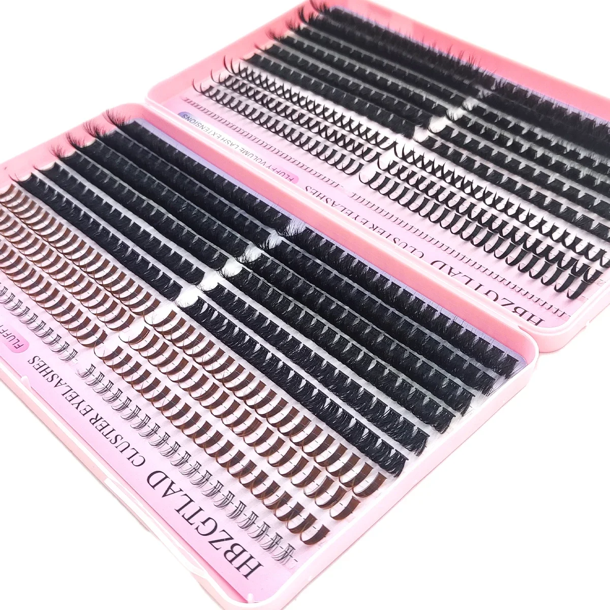 HBZGTLAD Wimpernbuch mit großer Kapazität, 60D-300D Wimpernbündel, Mange Wimpern, Nagel-Effekt, Märchenhafte Anime-Wimpern, verschiedene gemischte Stile – Detail 14