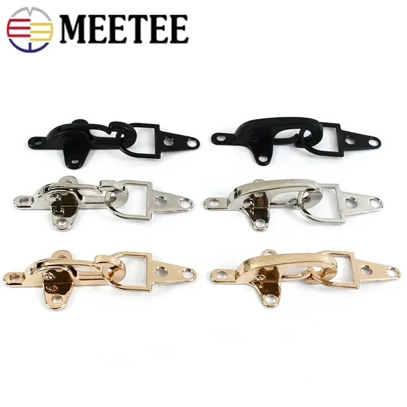 Meetee-ハンドバッグストラップ用メタルバックル、バックルアクセサリー、ハンドスタークラスプ、コネクタボタン、スクリュー装飾、ジャケット、ベルト、2個、5個、10個