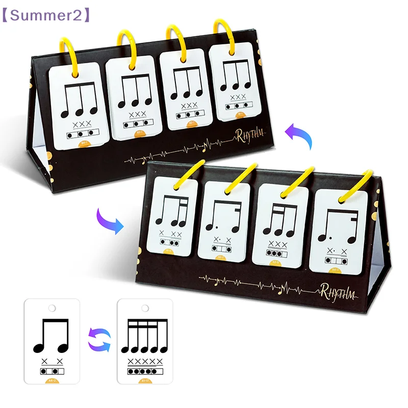 72PCS Music Enlightenment Learning Cards Note Instrument Rhythm Cognition Educational Tool Tabletop Early Education 〔Sum2〕
