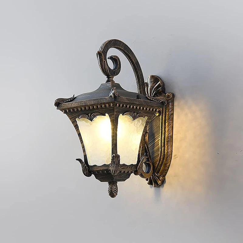 

Exterior Vintage Garden Wall Lamp E27 Bulb Wall Lights Lantern Outdoor Wall Lighting Sconce