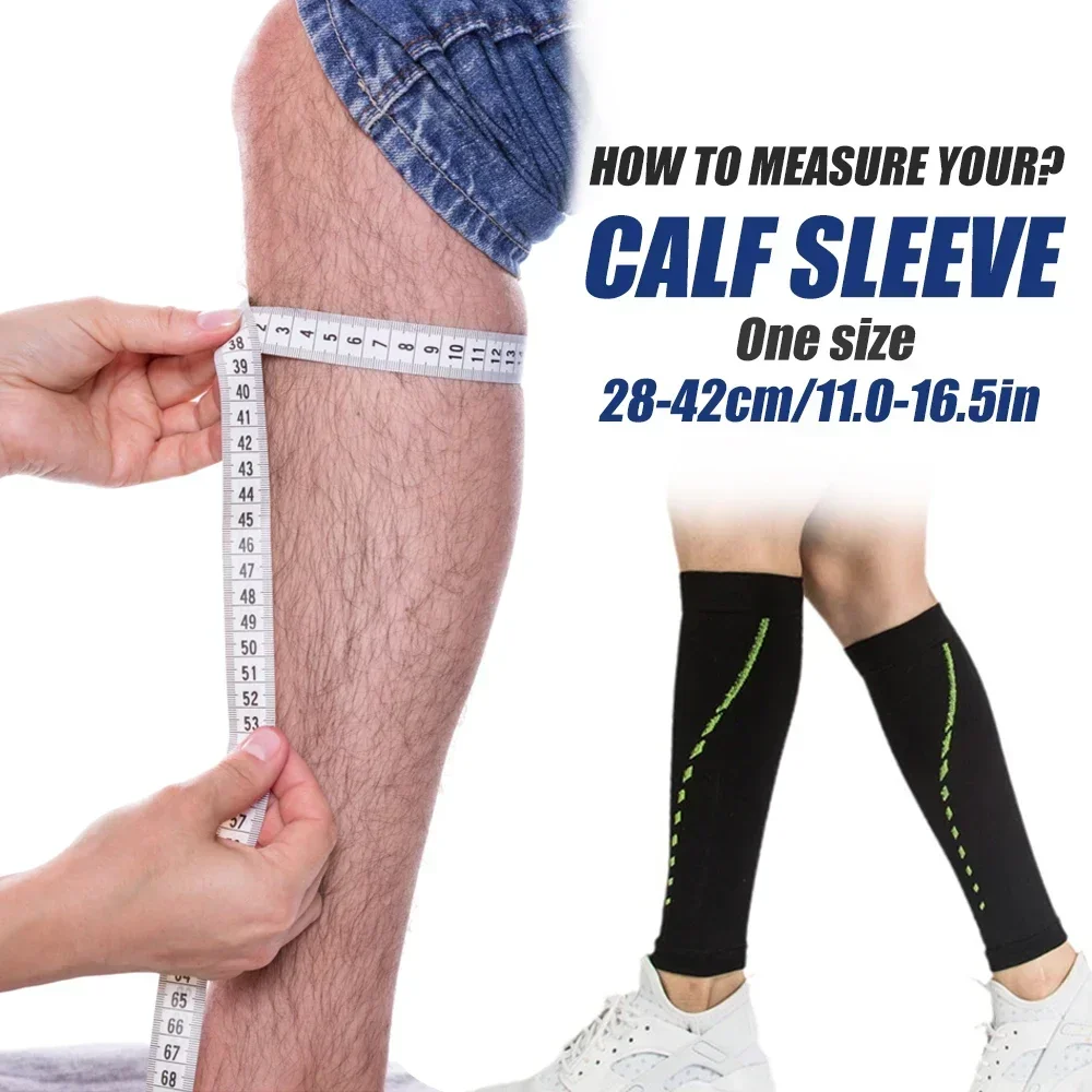 1 Pair Calf Compression Sleeves Slim Leg Compression Socks for Calves Running Women Men - Best for Shin Splint Muscle Pain