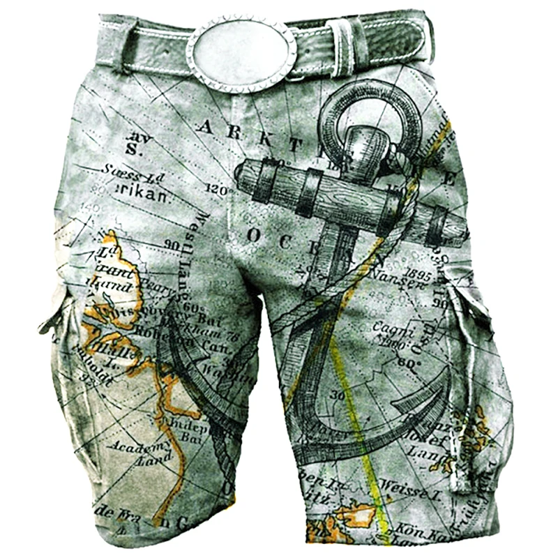 2024 Herenshorts, Jeans, Straatkleding Zijzakken, Vintage Shorts, Transparante Losse Denim Shorts, Heren Zomer Nieuwe Stijl
