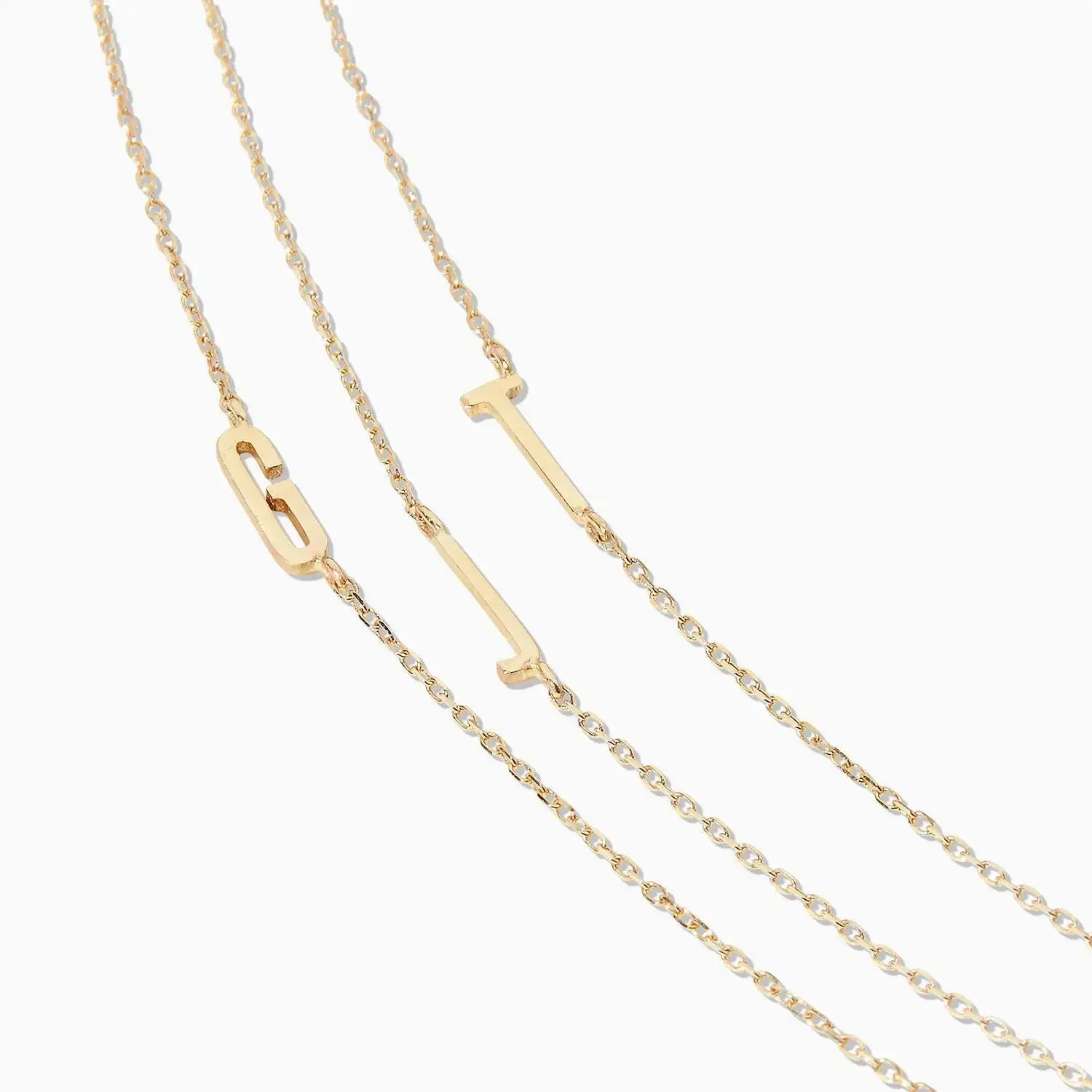 High End Tarnish Free PVD Fine 26 Letter Capital Initial Clavicle Chain Stainless Steel Necklace for Women Birthday Gifts