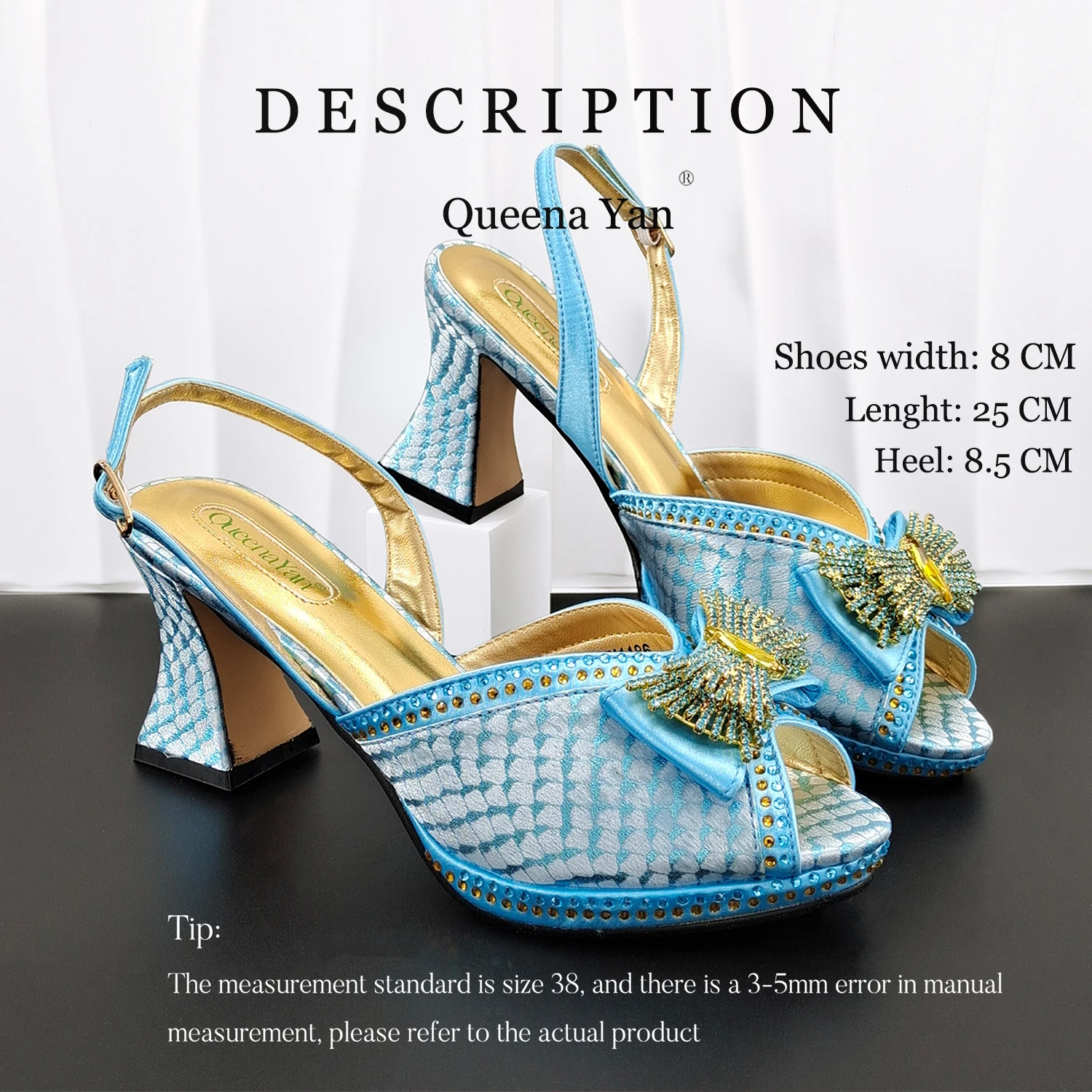 ควีน่ายัน รองเท้าส้นสูงแบบเปิด - Women'S Shoes Navy Blue บทวิจารณ์และราคา
