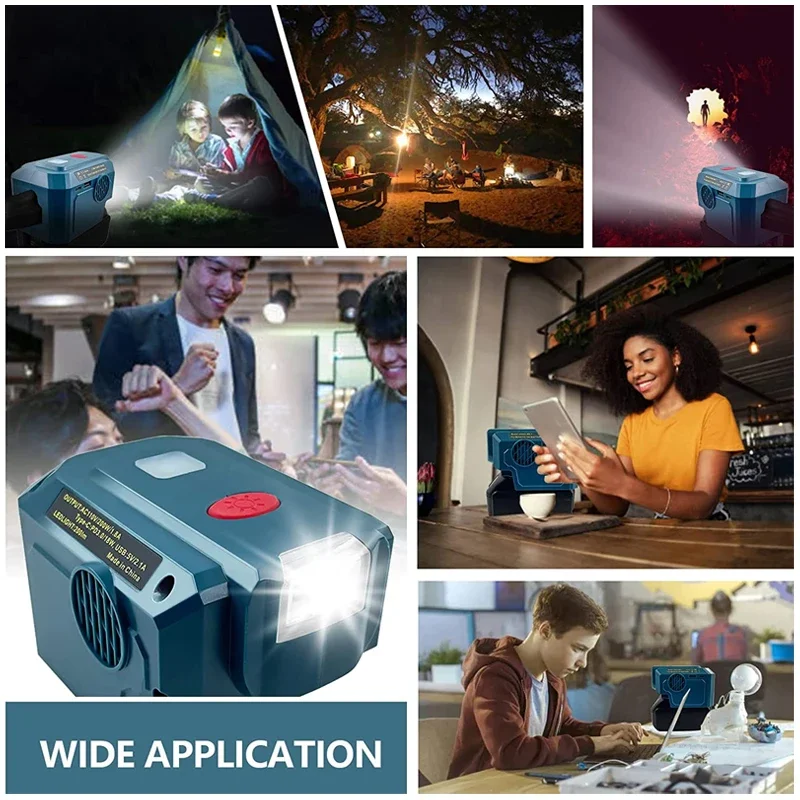 Imagem -06 - Inversor de Energia para Makita Dewalt Milwaukee 18v Bateria ac 110v 220v Fonte de Energia Modificado Inversor Senoidal Novo