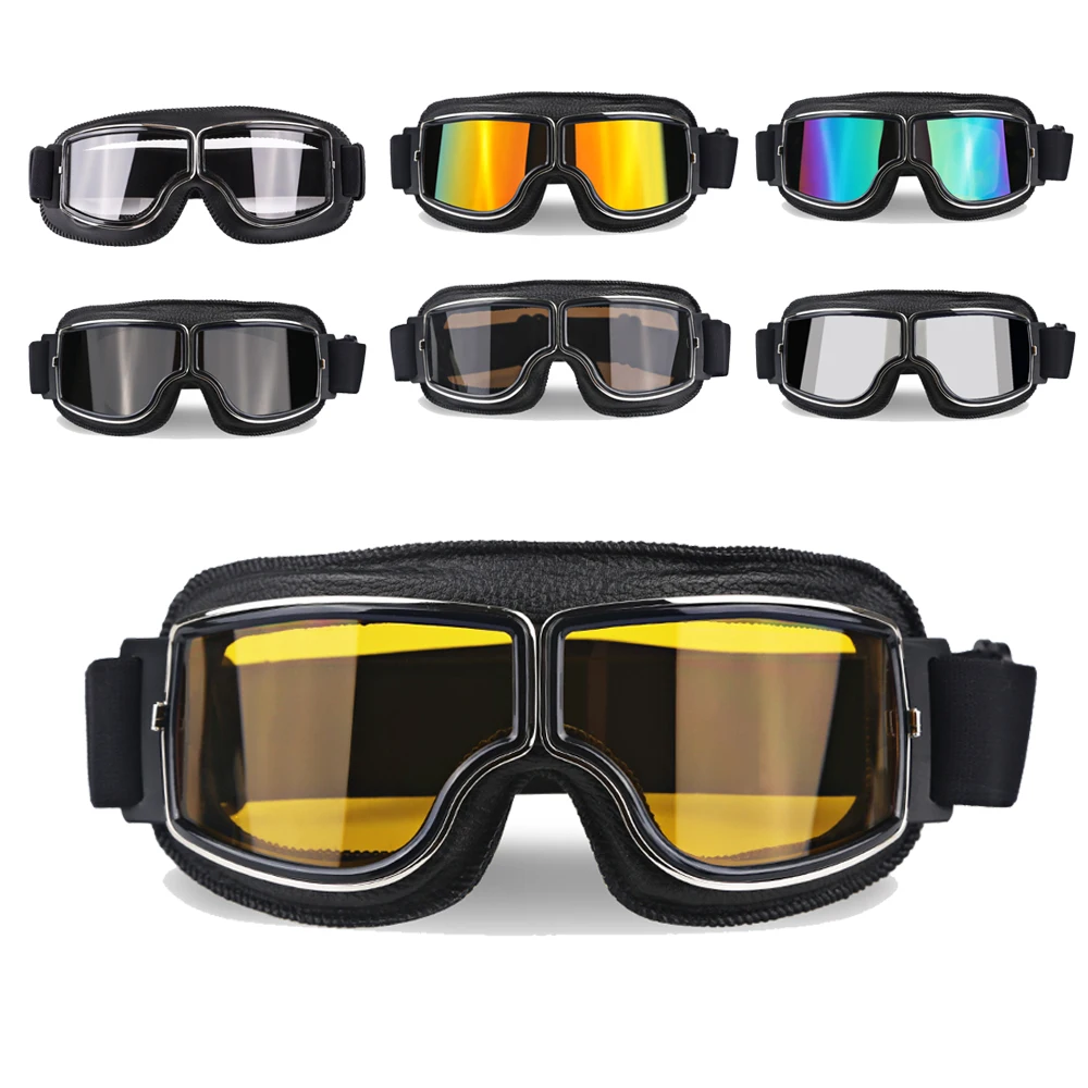 

Motorcycle Goggles Universal Glasses For Motorcycle Motocross Glasses Retro Helmet Glasses Sunglasses Motocross Accessories