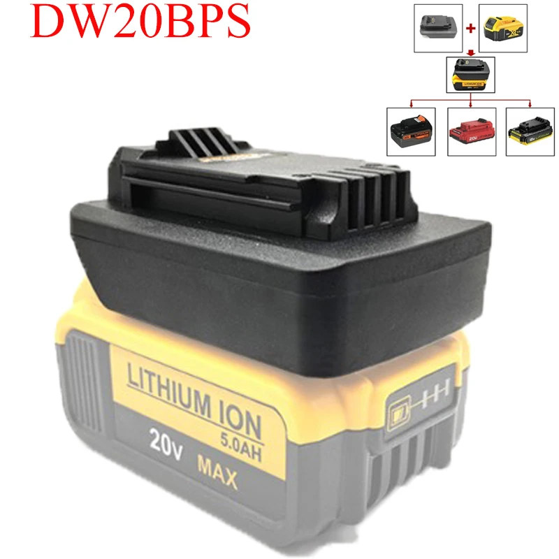 

DW20BPS Adapter Bottom Compatible for Dewalt 18V 20V Max Battery for Black&Decker 20V/Porter Cable 20V/Stanley 18/20V Tools
