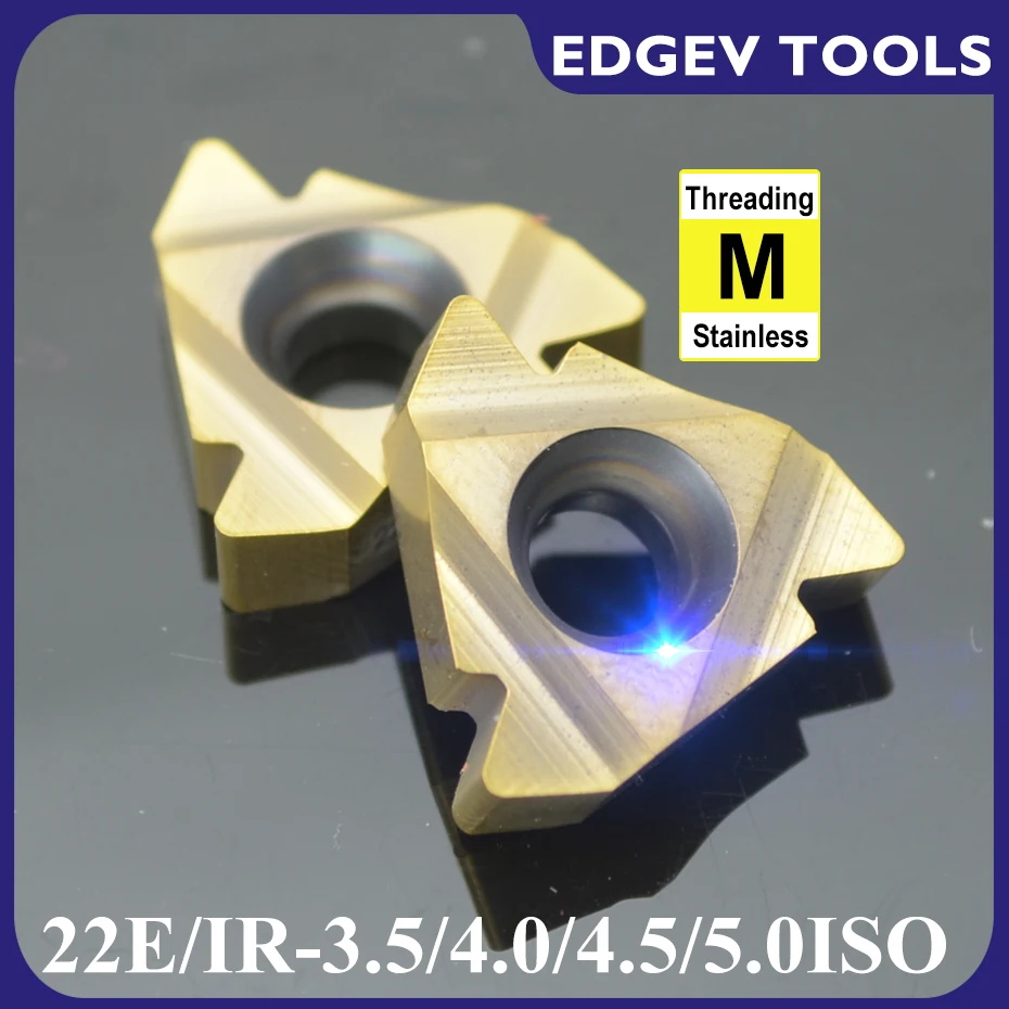 EDGEV 22ER 22IR 3.5ISO 4.0ISO 4.5ISO 5.0ISO Carbide Insert Thread Turning Tools Stainless Steel Threading Cutting Plates