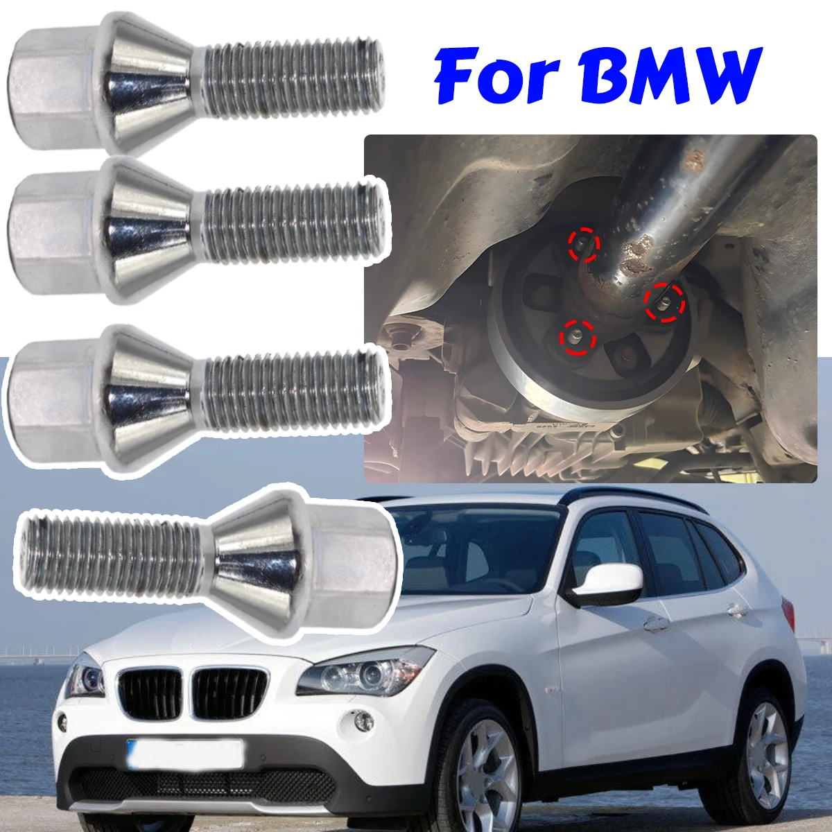 

4/5pcs Car Wheel Tyre Nut Stud Lug Bolt Screw Longer for BMW X1 E84 Z1 Z3 E36 Z4 E85 Z8 E52 36131122158 Accessories Repair Kit
