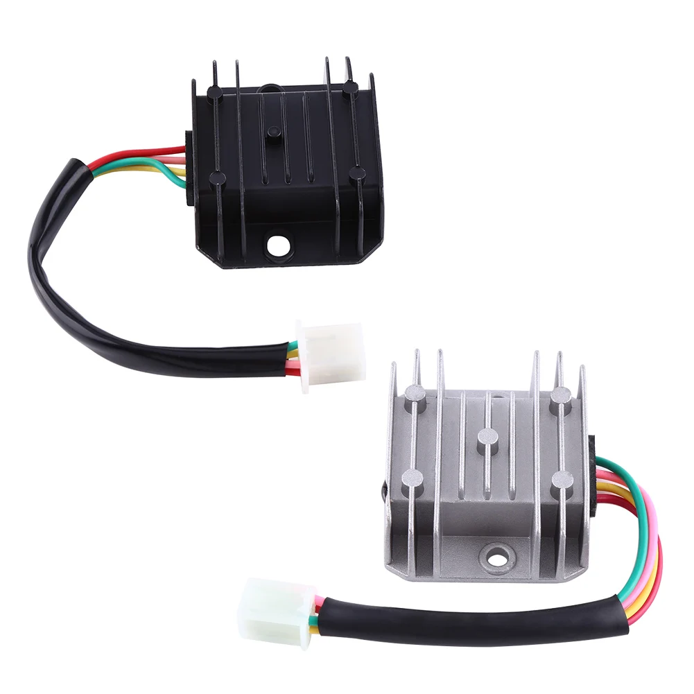 Aluminium Alloy 12V 4 Wires 4 Pin Voltage Regulator Full Wave Rectifier For 150-250CC Motorcycle Motorbike Scooter Moped