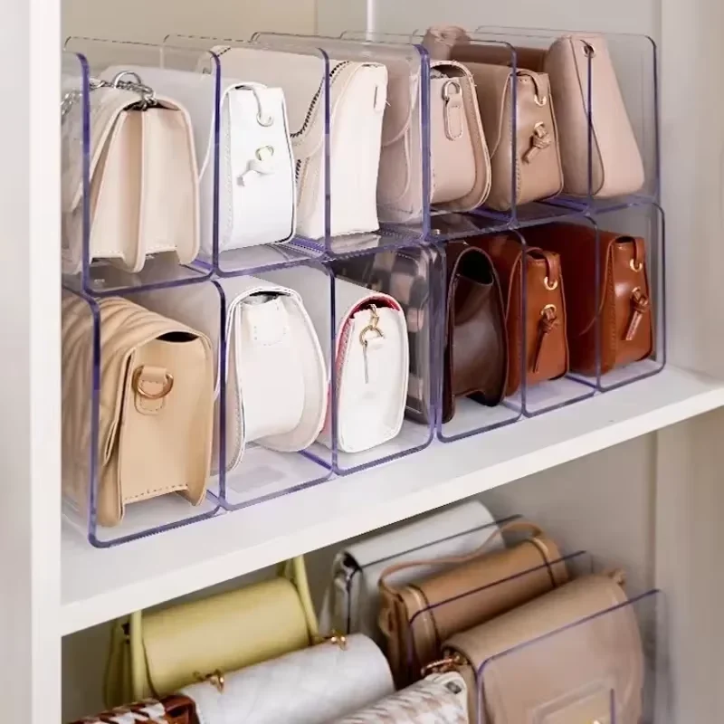 Acrylic Handbag Storage Rack Handbag Divider Organizer Luxury Bags Storage Rack for Women Transparent Partition Display Cabinet image 4