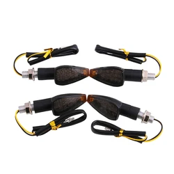 Motorcycle LED Turn Signal Light Amber Color Long Short Turn Signal Indicator Lights Blinkers Flashers Universal 4pcs