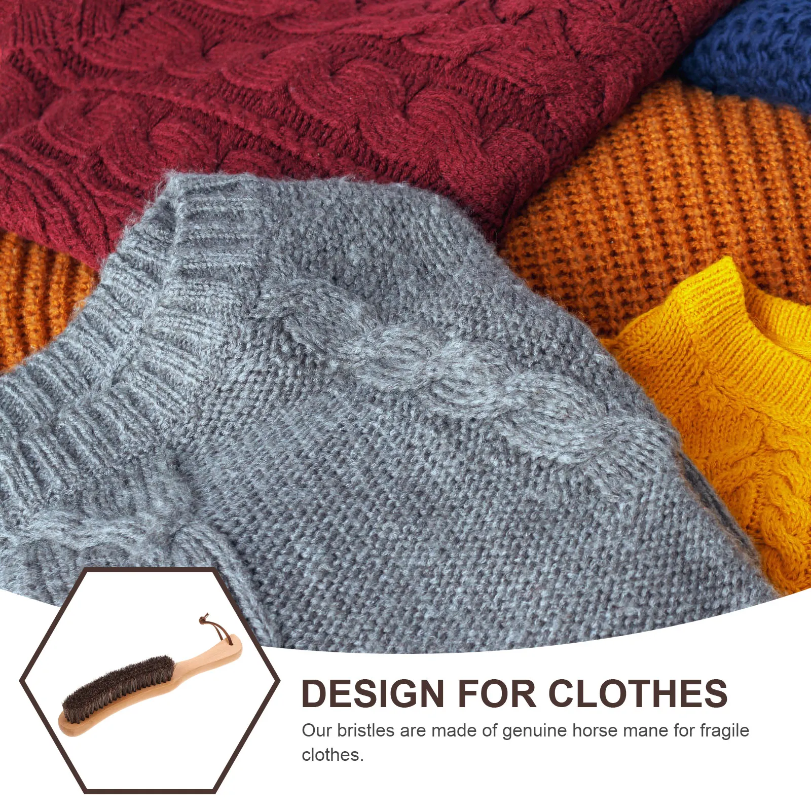 فرشاة شعر الخيل لتنظيف الملابس والأثاث وإزالة شعر الحيوانات الأليفة بشعيرات طبيعية محمولة باليد وفتات رماد الغبار أداة كنس خشبية #1