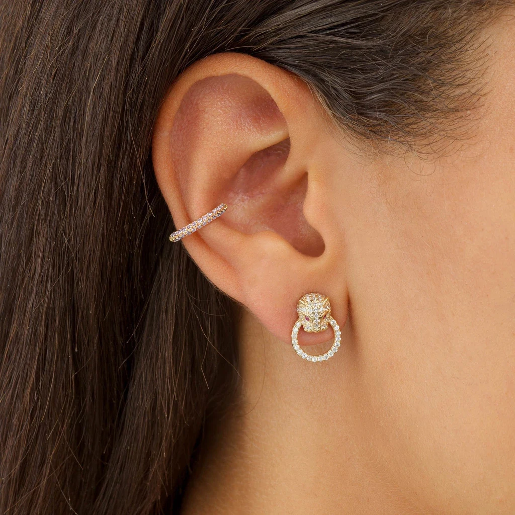 ROXI Luxury C-shape 925 Sterling Silver Ear Cuff Clip Earrings For Women Without Piercing Earrings Fine Jewelry Kolczyki Damskie