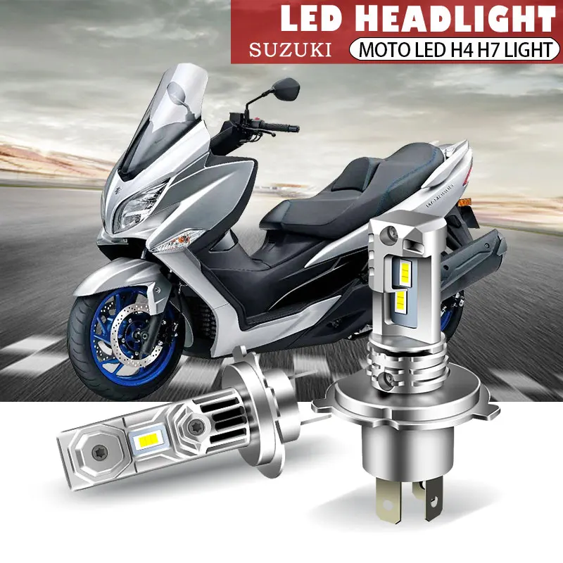 

Motorcycle Headlight 12000LM 60W H4/H7 CSP LED Bulbs Headlight Wireless Mini Size Design For Suzuki AN 400 (CG1111)-Roller 2007