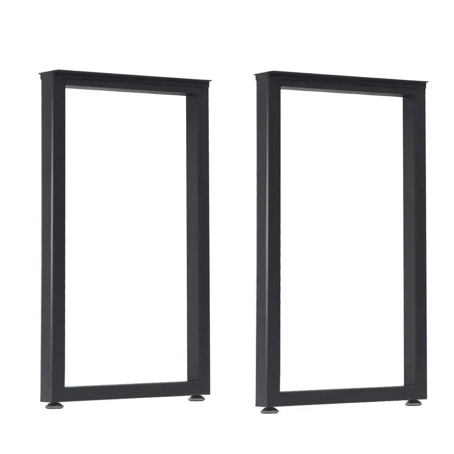 

28 Inch Metal Desk Table Legs, Heavy Duty Industrial Style Dinning Table Leg with Adjustment Feet Pads Set of 2