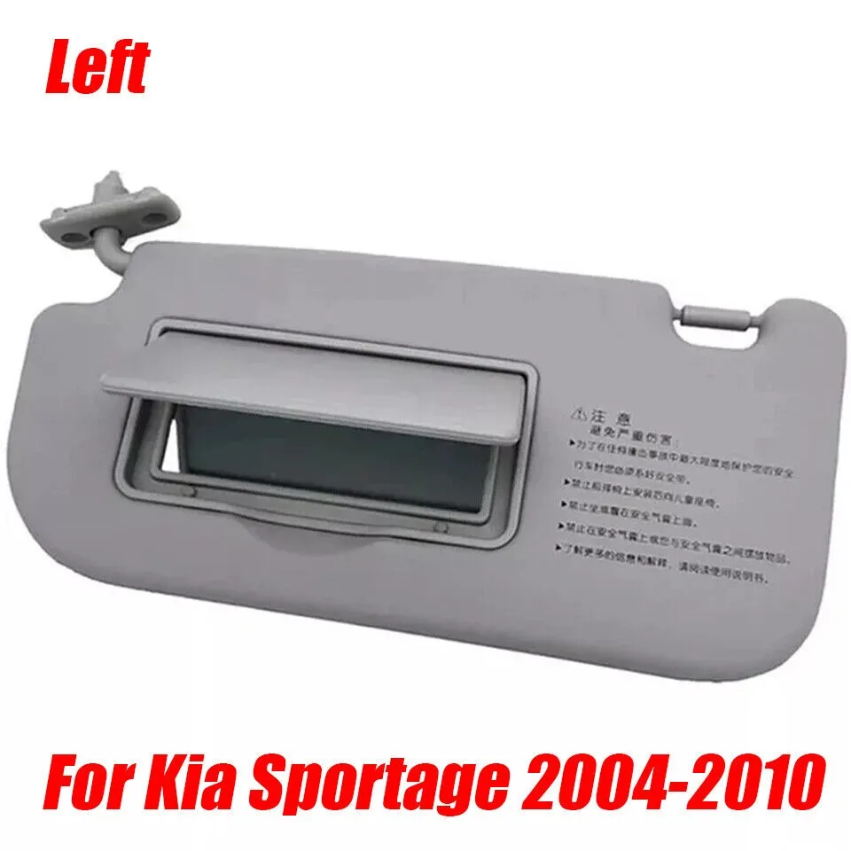 Auto Grey Front Left Driver Side Sun Visor Makeup Mirror For 04-10 Kia Sportage