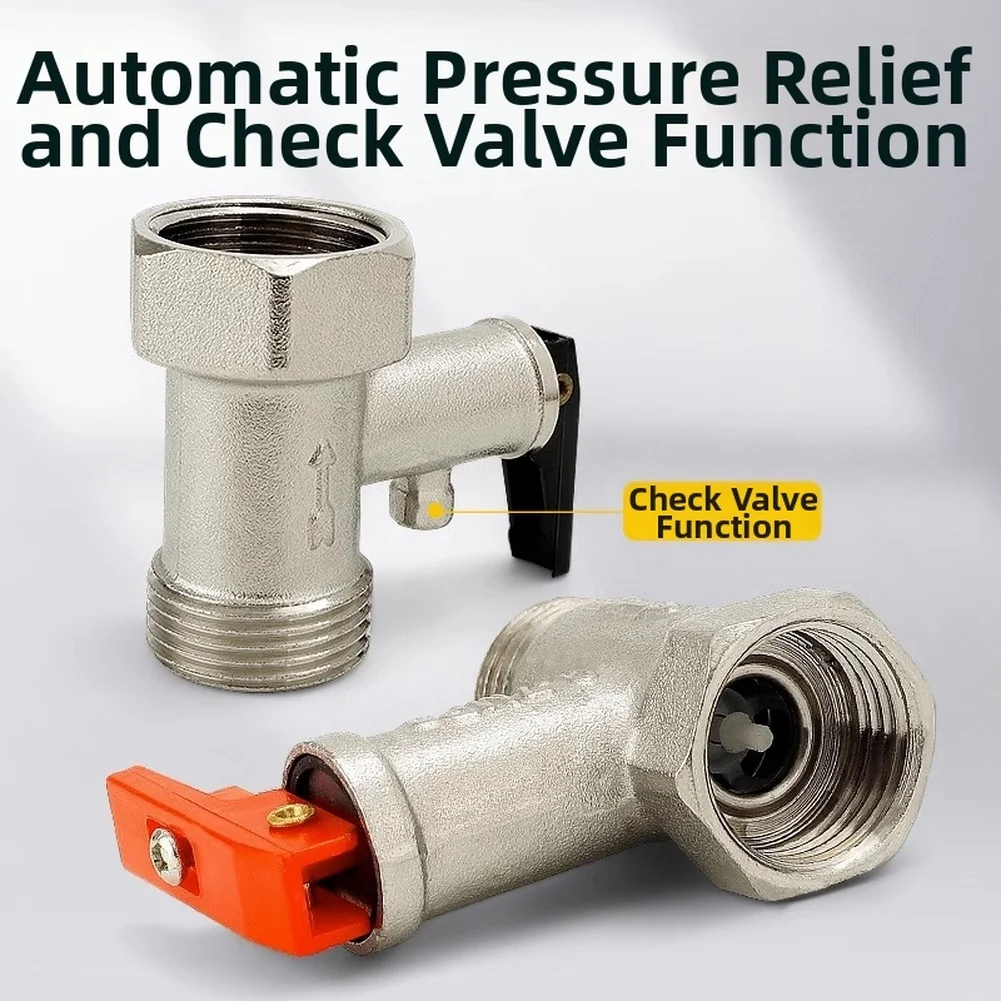 Copper Safety Valve Designed For Use With Conventional Storage-Type Water Heaters And Standard Pipe Thread Sizes