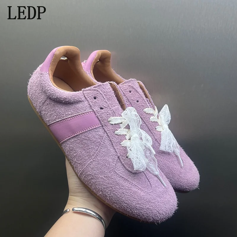 

Мужские кроссовки LEDP с плоской подошвой, дышащие, спортивные, повседневные, весна 2026, новые, в стиле ретро, цвета «Дофамин», верх из синтетической кожи, Дэчжоу