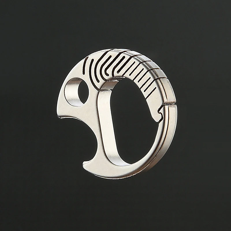 مشبك صغير سبائك التيتانيوم صغير ذهبية المشبك المفاتيح فتاحة الزجاجات أداة خارجية EDC التخييم سريعة معلقة مشبك المفاتيح #5